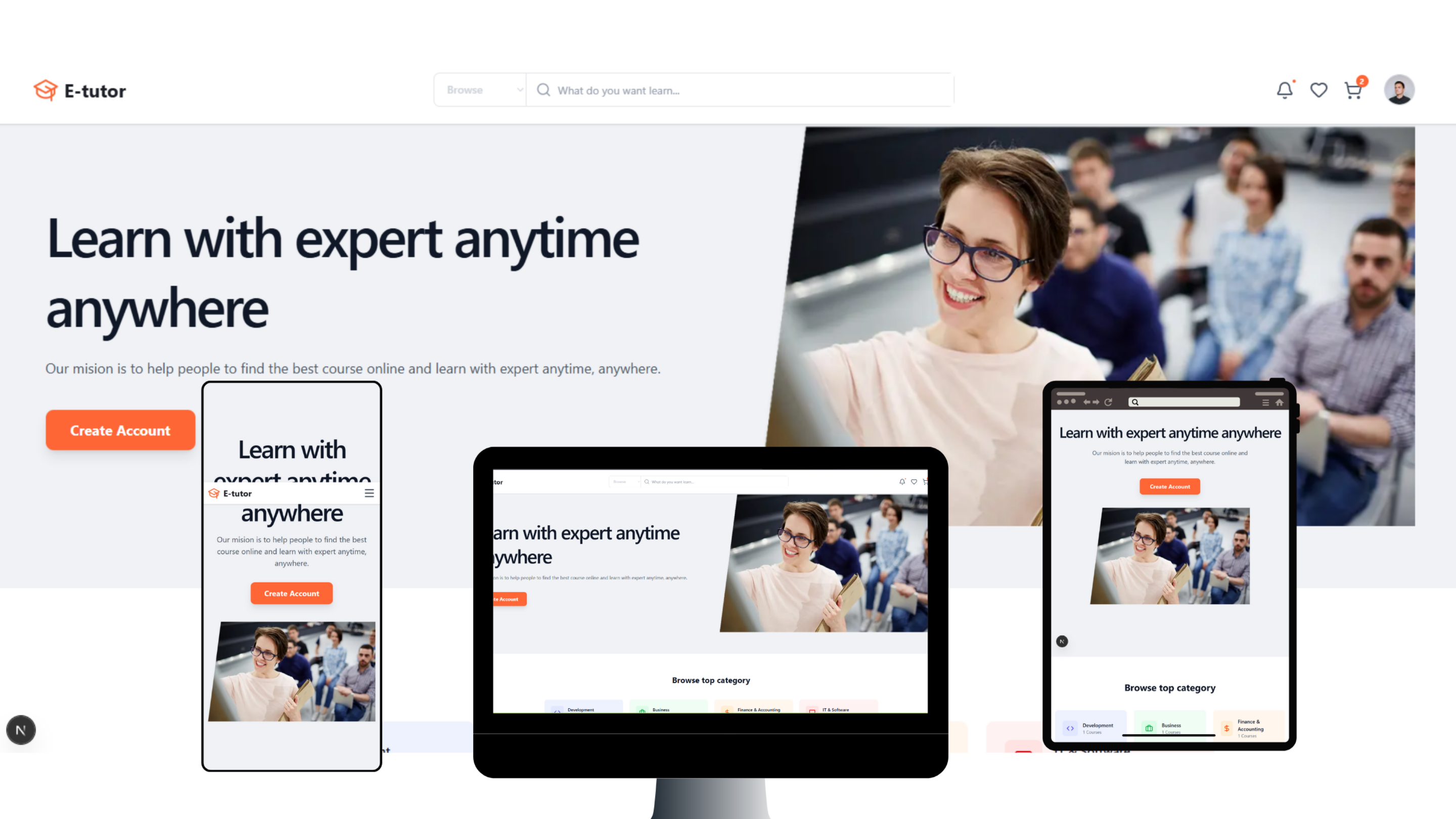 E-Tutor – Full-Stack E-Learning Platform
